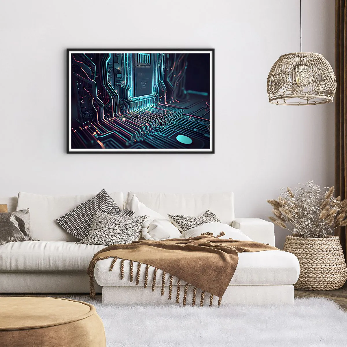 Plakát v černém rámu - Jen tak přemýšlím… - 100x70 cm