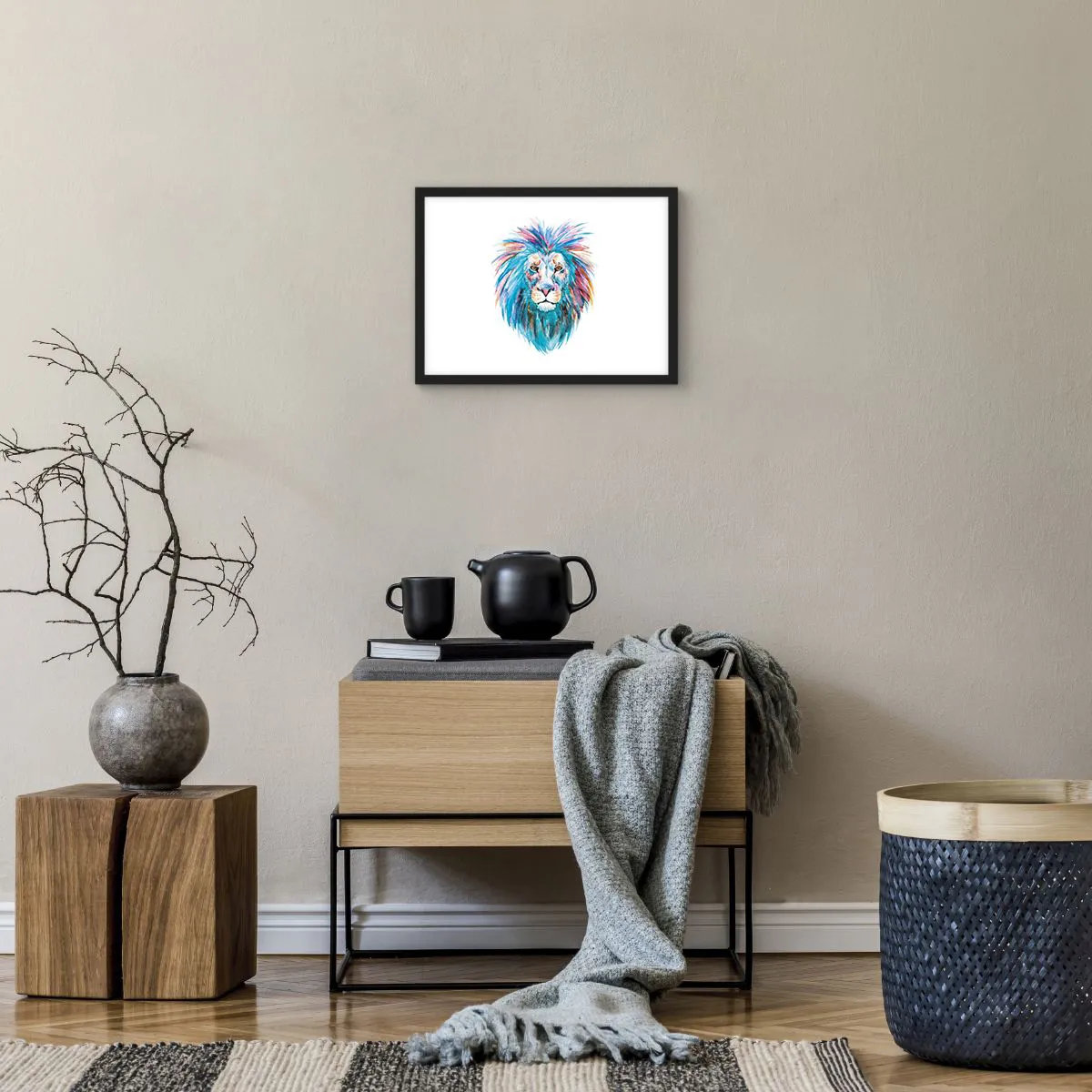 Poster in einem schwarzem Rahmen - Eine elektrisierende Aura - 40x30 cm