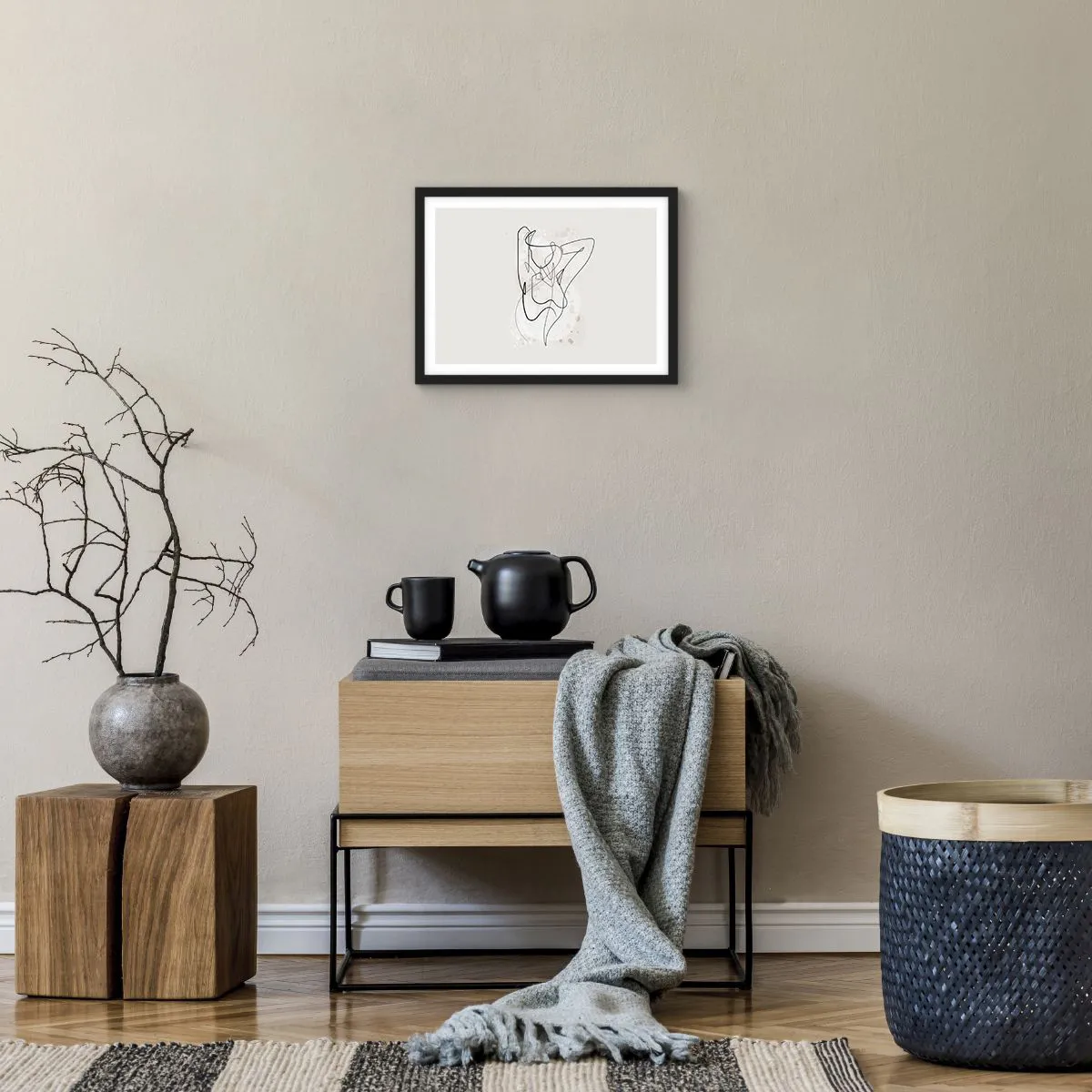 Poster in einem schwarzem Rahmen - Die Kunst der Verführung - 40x30 cm