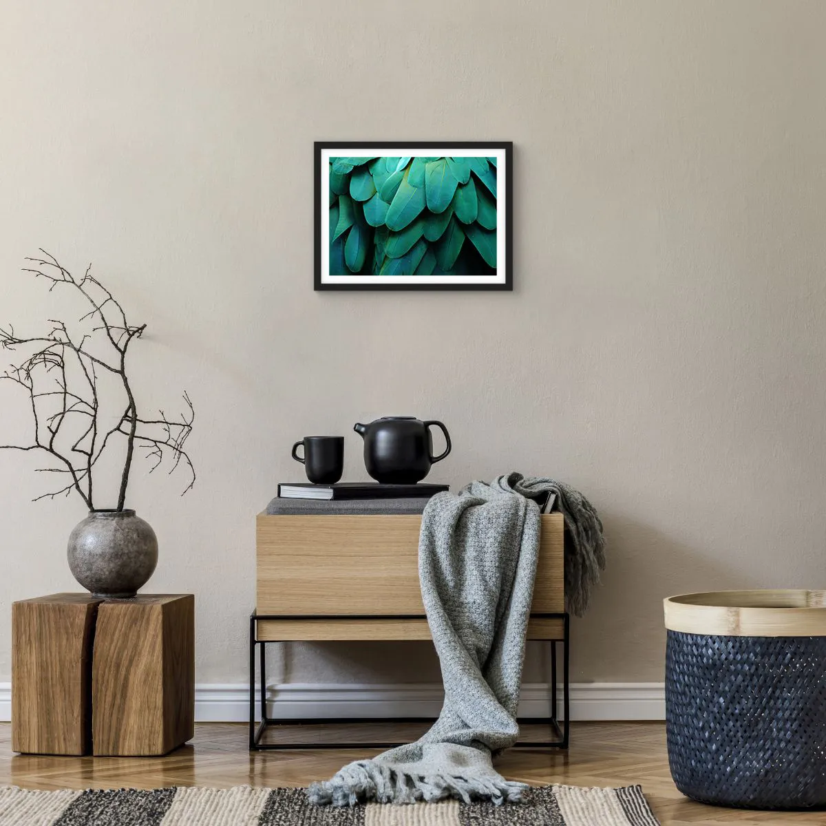 Poster in black frame - Precision of Parrot Nature - 40x30 cm