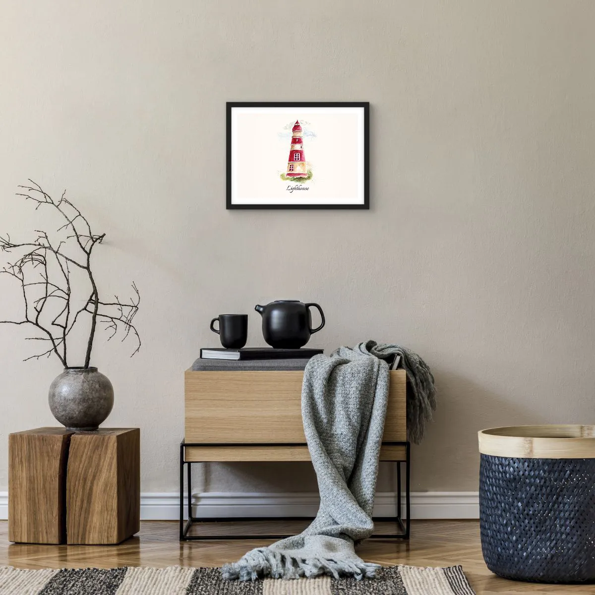 Poster in black frame - Around It the Weather Is Always Nice - 40x30 cm