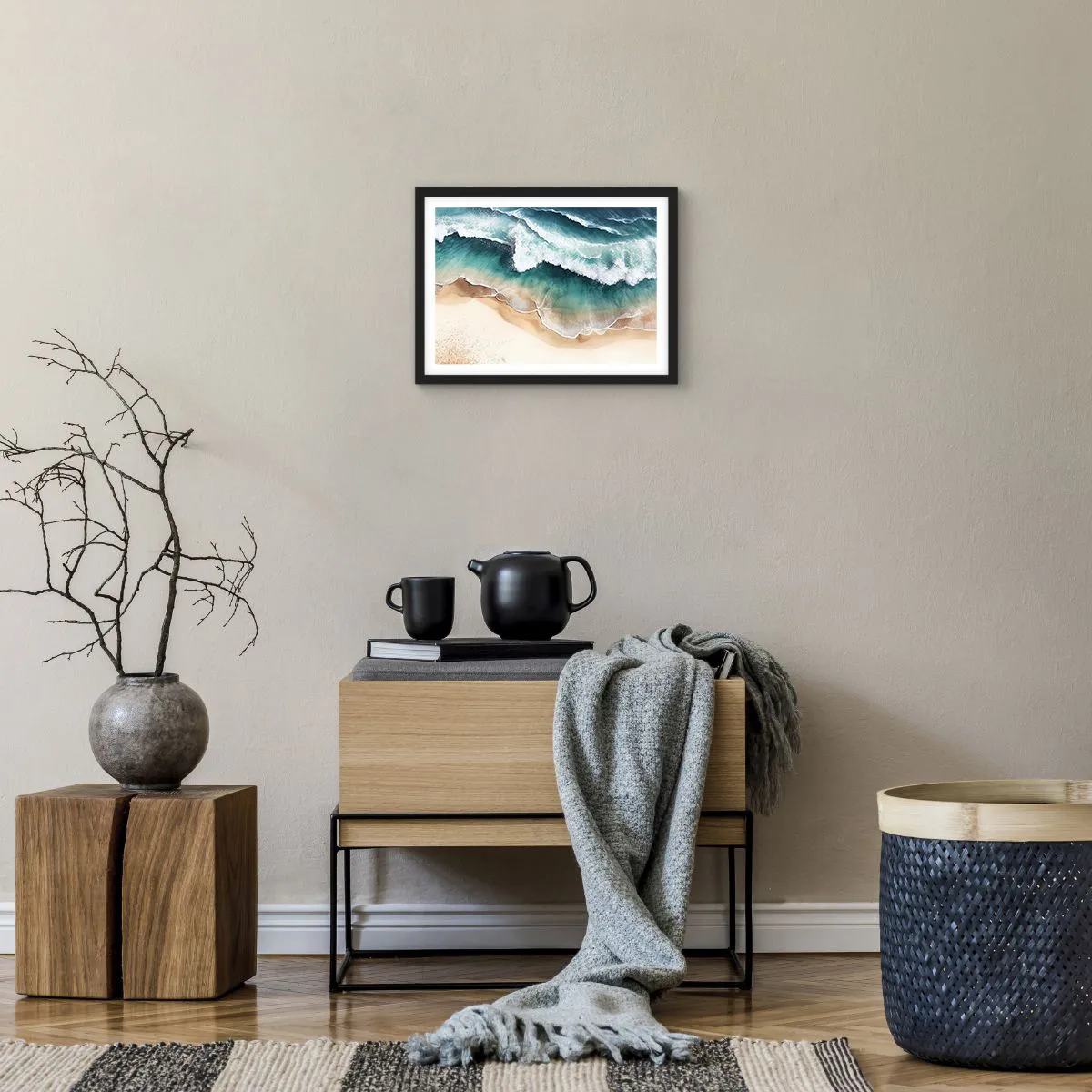 Plakát v černém rámu - Odvěké setkání - 40x30 cm