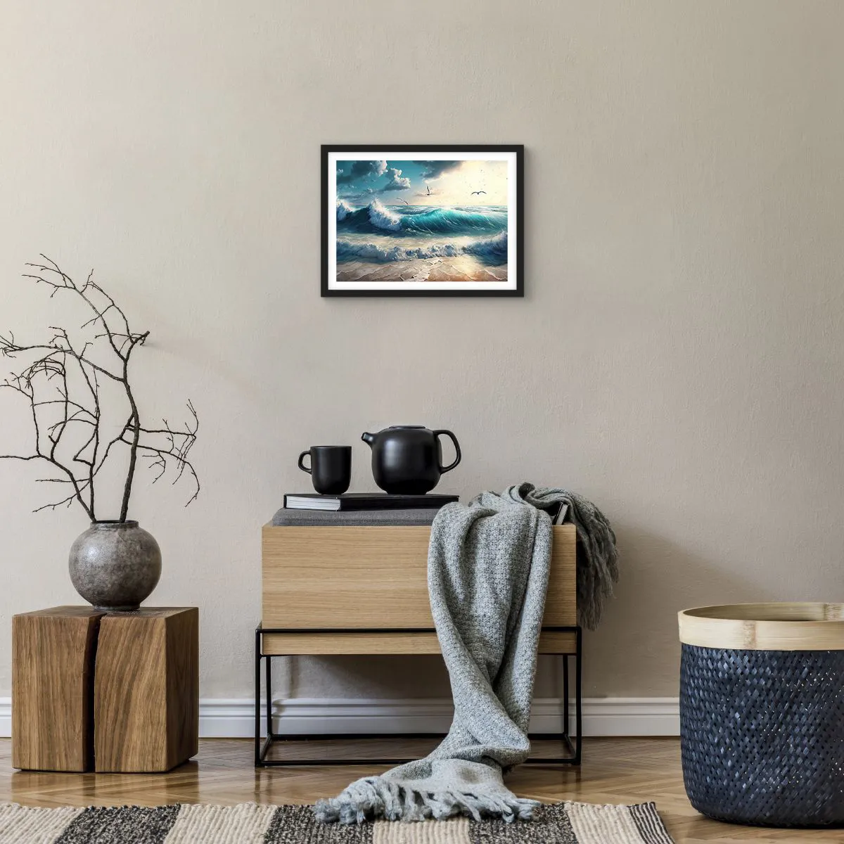 Plakat i sort ramme - Støj kun for dig - 40x30 cm