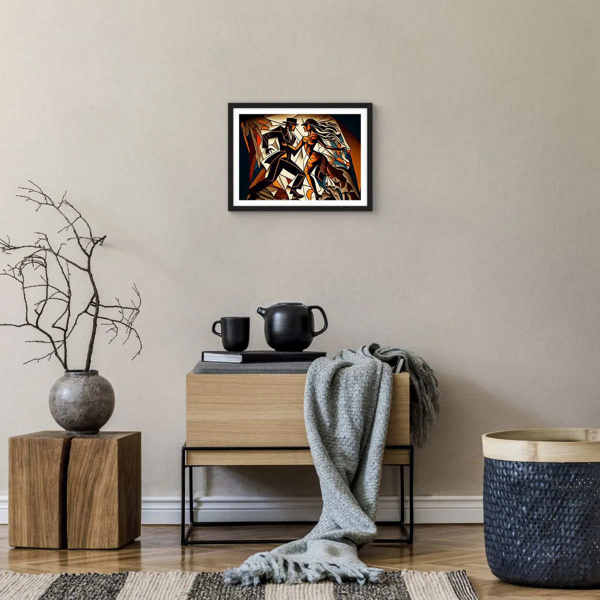 Poster in einem schwarzem Rahmen - Tanz der Passion und Leidenschaft - 40x30 cm