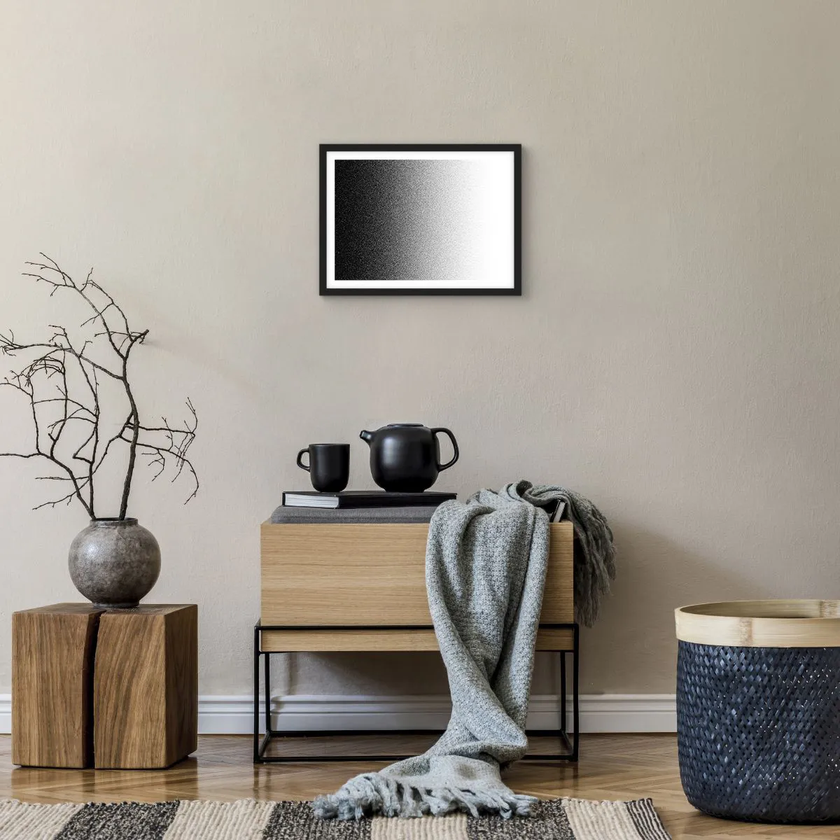 Plakat i sort ramme - På vej mod lyset - 40x30 cm