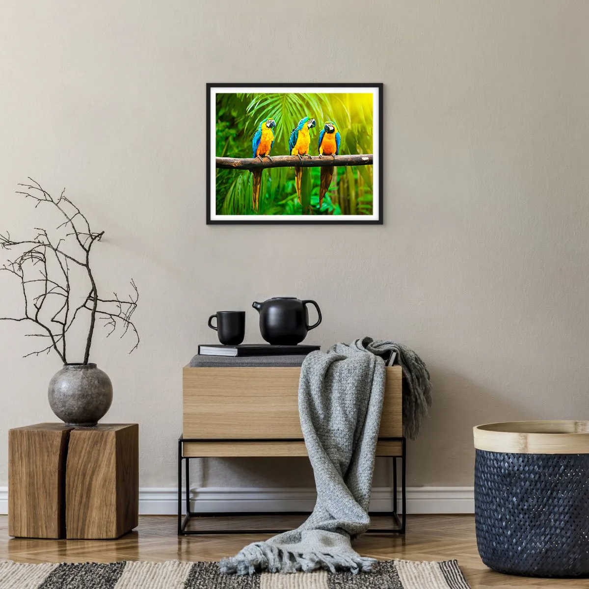 Poster in een zwarte lijst - En heb je gehoord dat ze...? - 50x40 cm