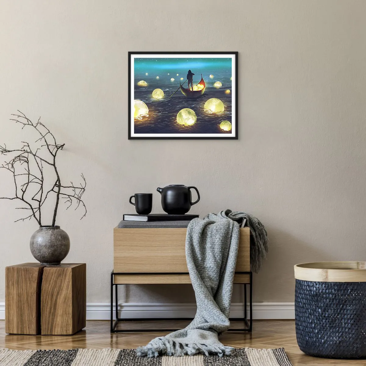 Pôster com moldura preta - Coisas com as quais os filósofos nunca sonharam - 50x40 cm