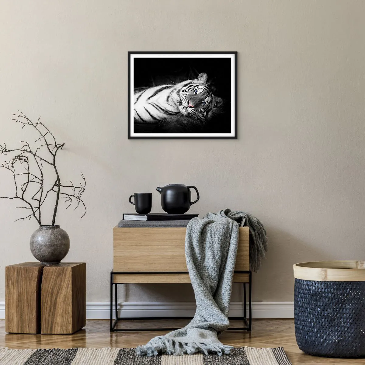 Plakat i sort ramme - Vildskab og fred - 50x40 cm