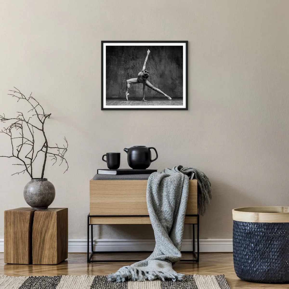 Póster en marco negro - Equilibrio perfecto - 50x40 cm