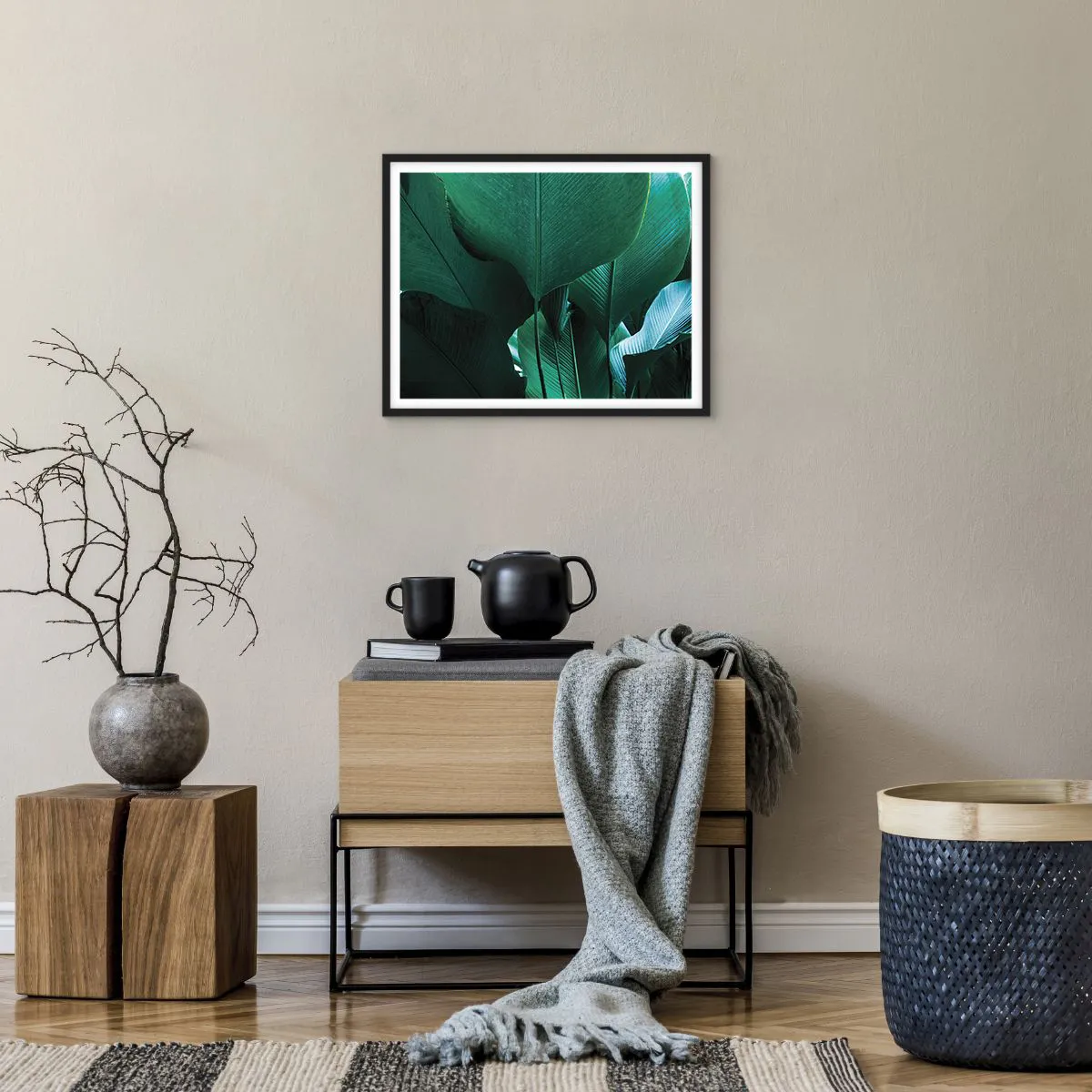 Poster in black frame - Turned towards Light - 50x40 cm