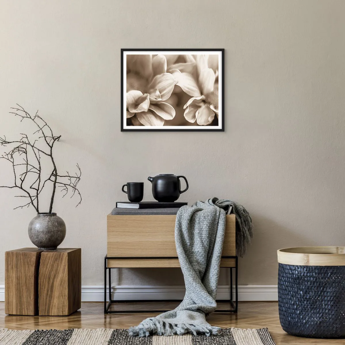 Póster en marco negro - Suave como una sonrisa - 50x40 cm