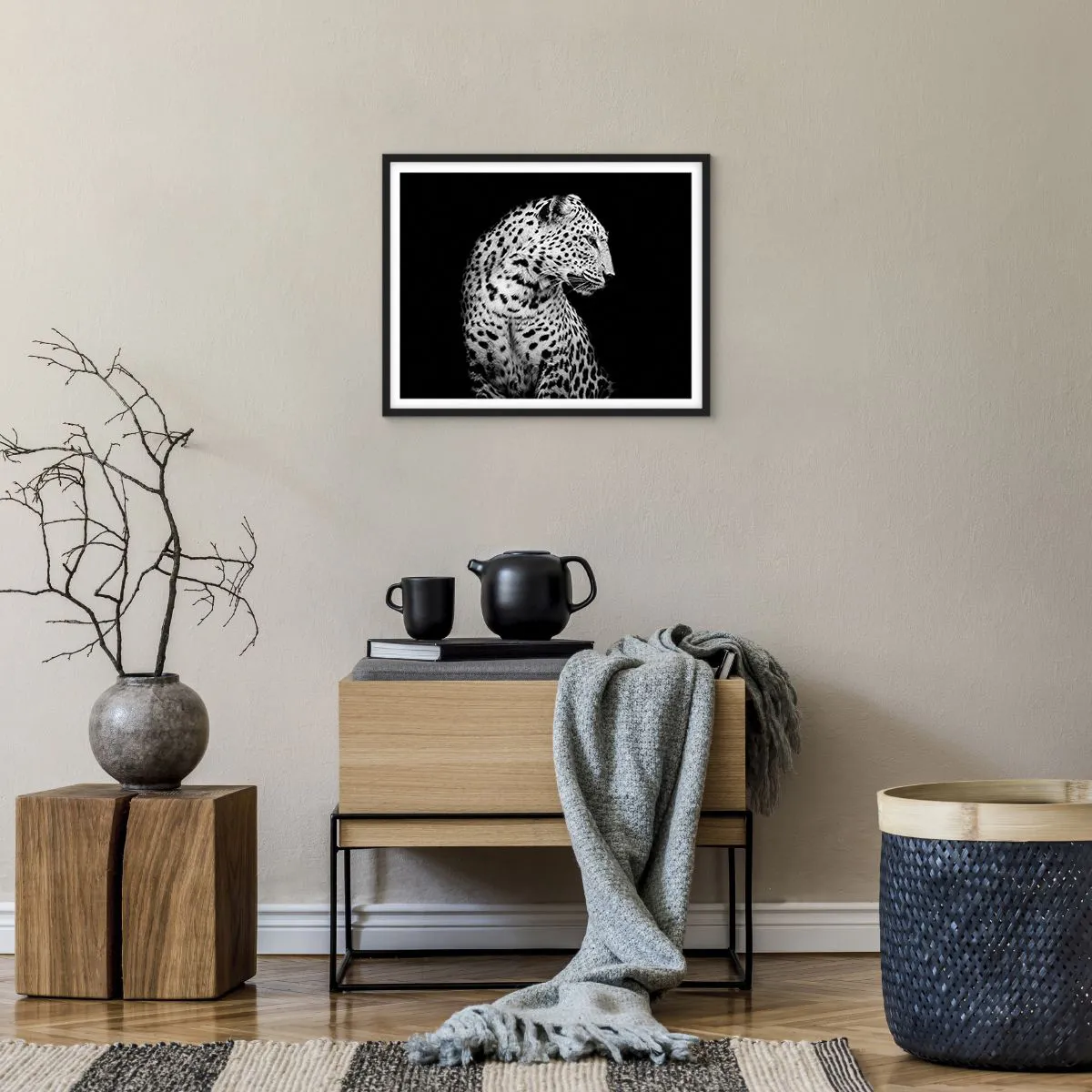 Poster in einem schwarzem Rahmen - Rechtes Profil perfekt! - 50x40 cm