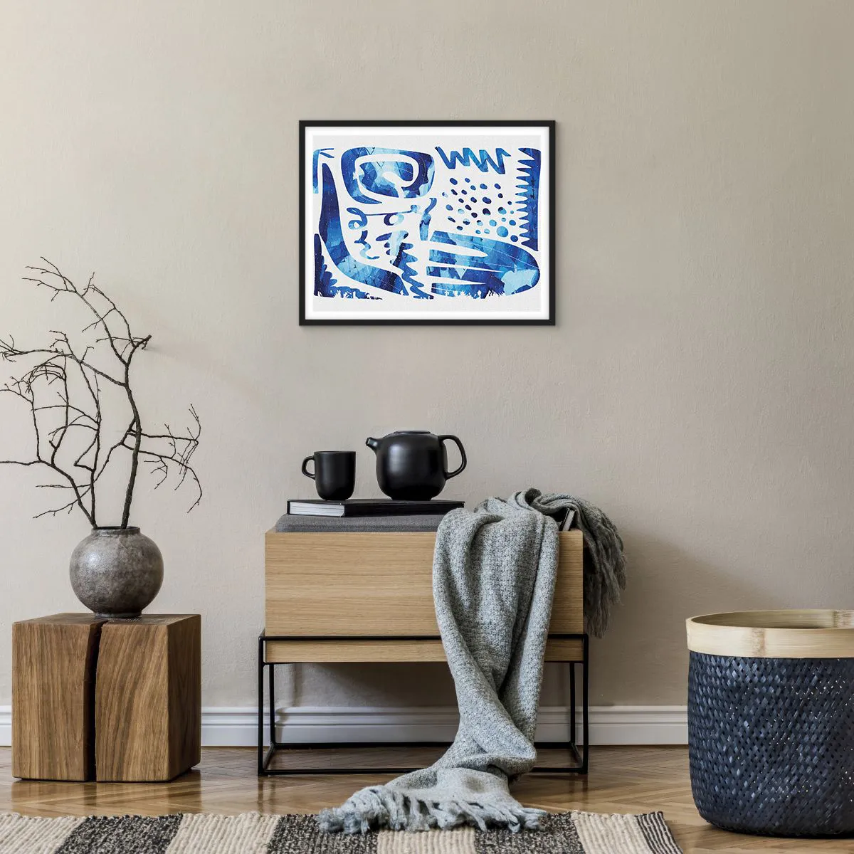 Plakat i sort ramme - Tilbage til rødderne - 50x40 cm