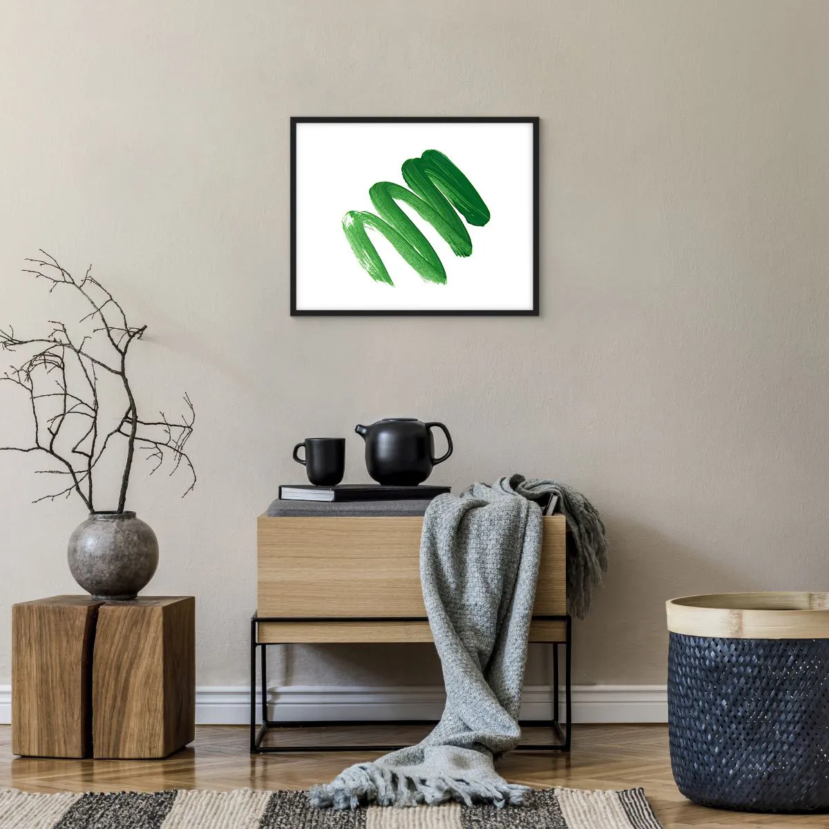 Plakat i sort ramme - En grøn vittighed - 50x40 cm