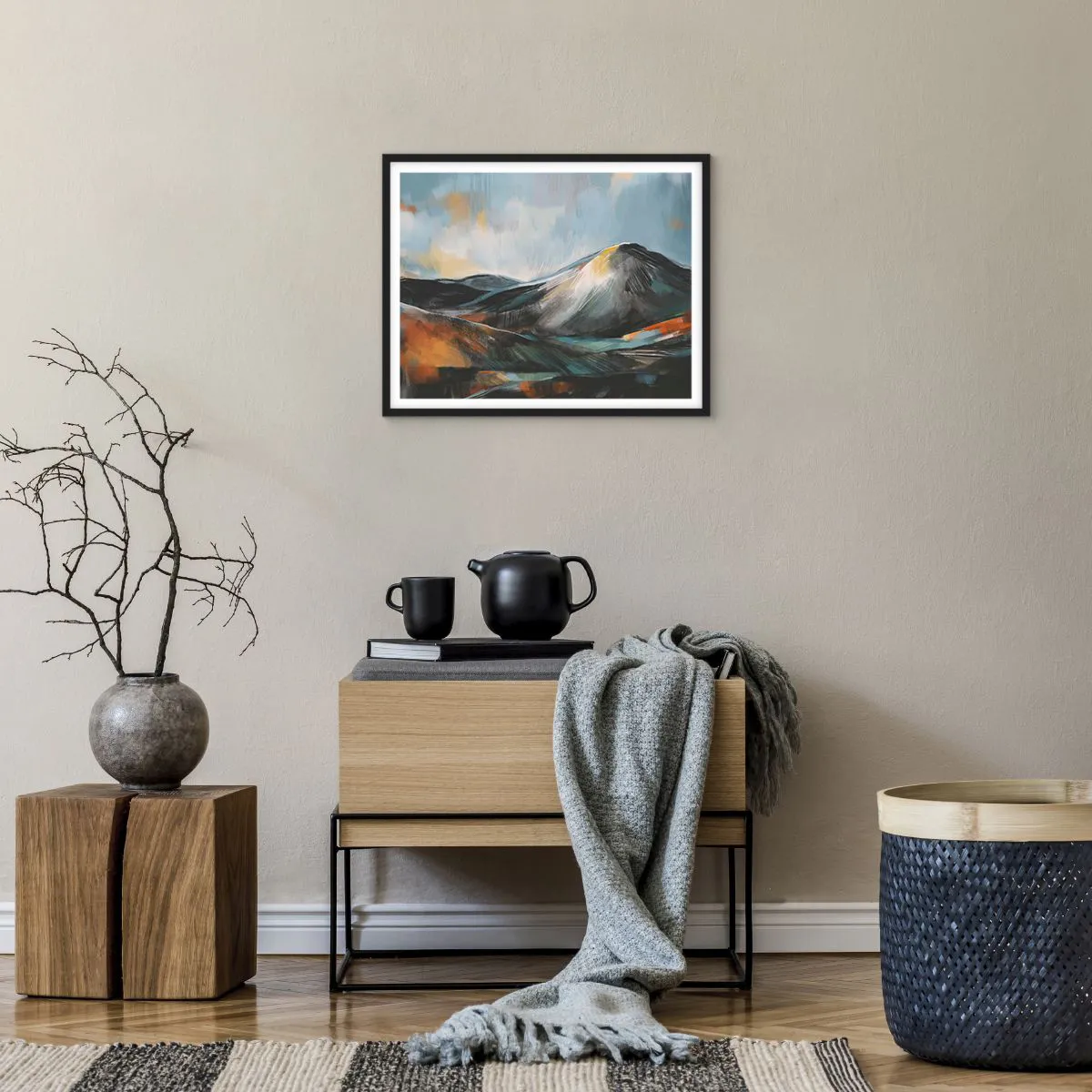 Poszter fehér keretben - Nyers és gyönyörű - 50x40 cm