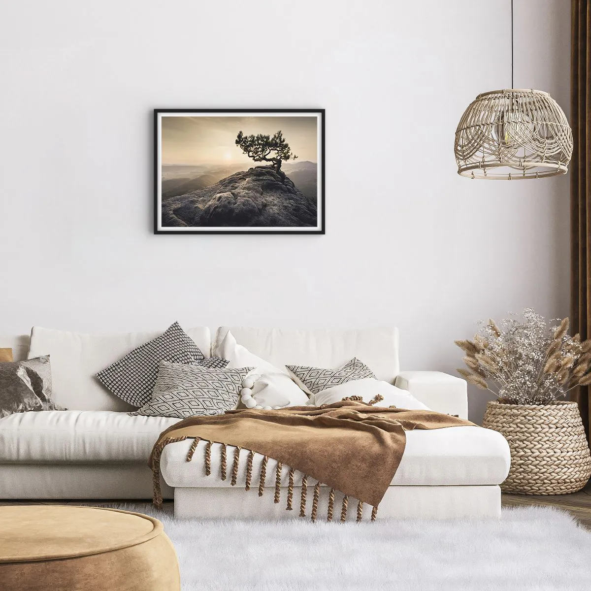 Plakat i sort ramme - Livet vinder altid - 70x50 cm