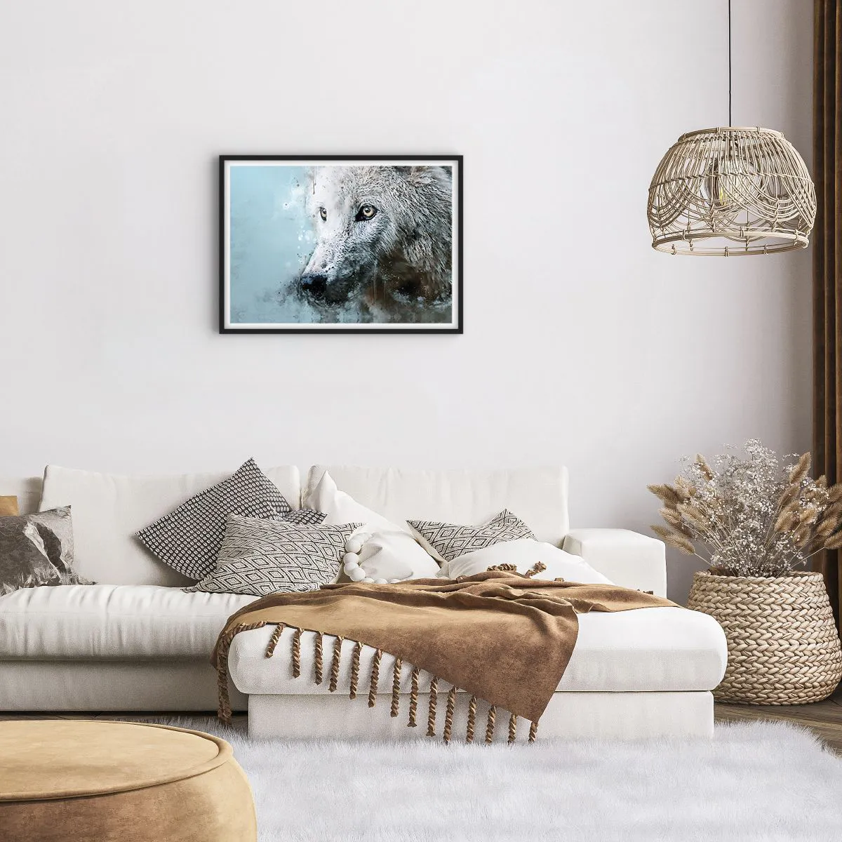 Plakat i sort ramme - Mød ulvesjælen - 70x50 cm