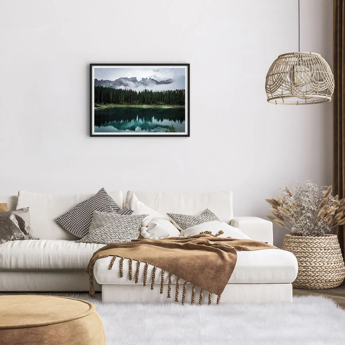 Plakat i sort ramme - Hys, tys, lad os ikke vække sovevandet... - 70x50 cm