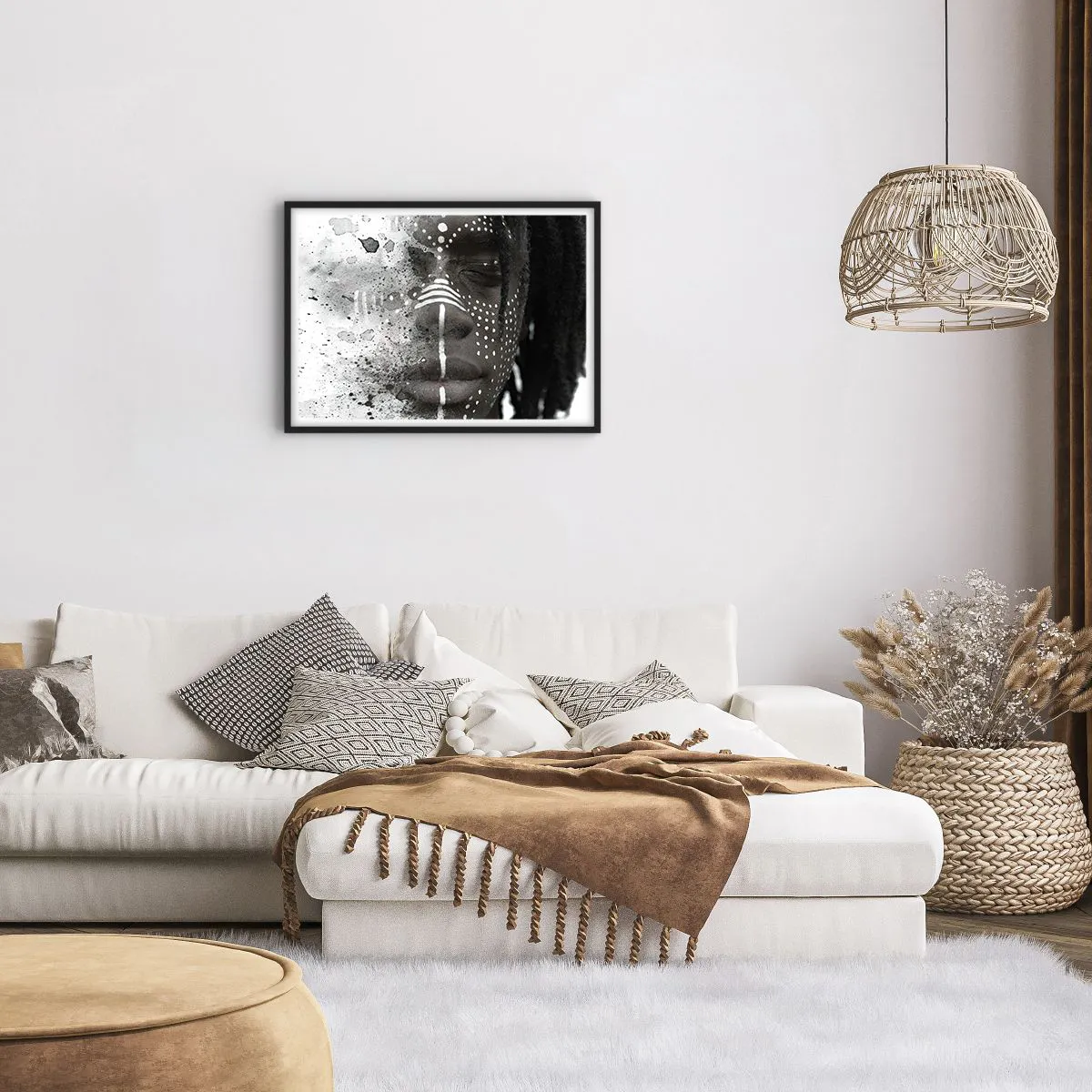 Plakat i sort ramme - Opdag den oprindelige ånd - 70x50 cm