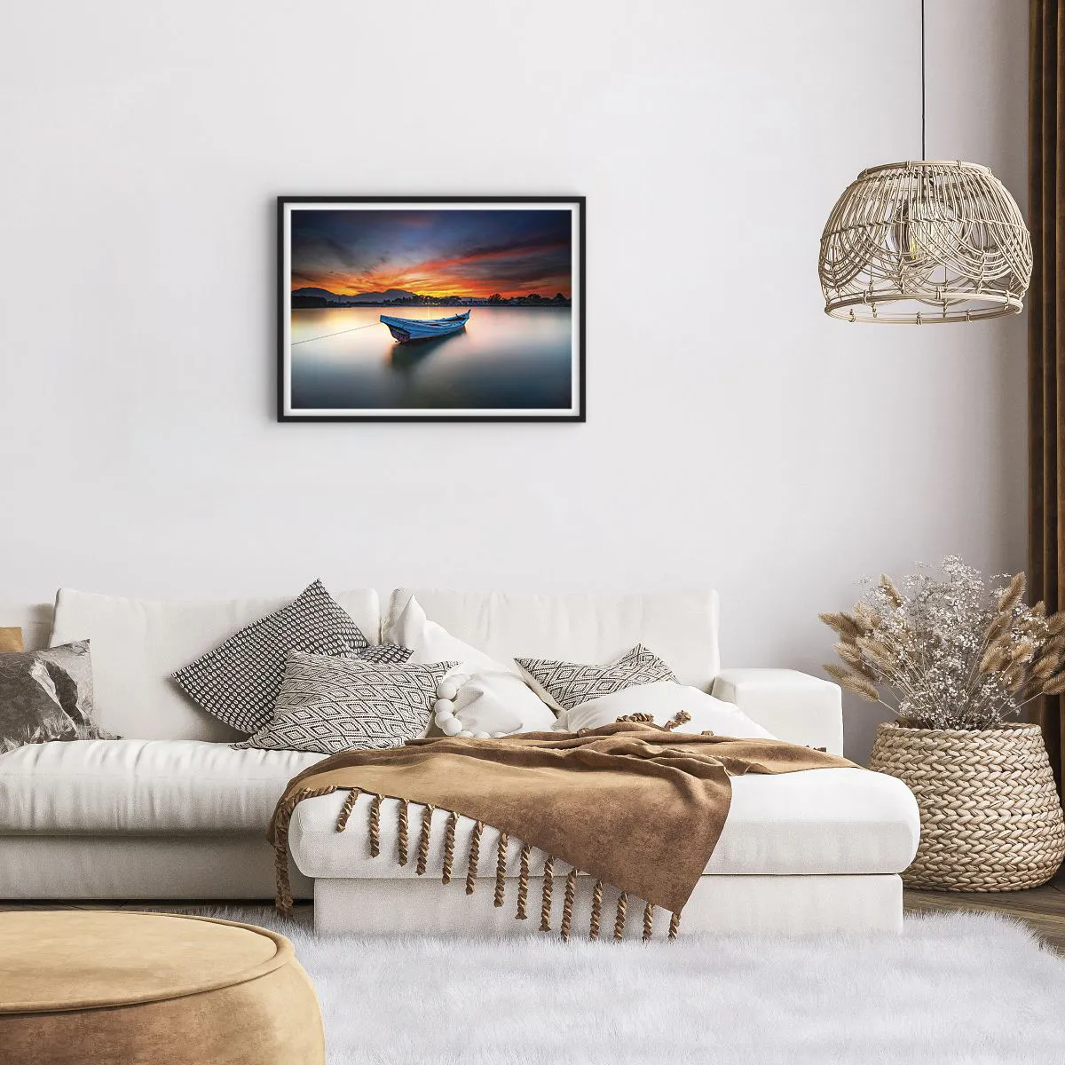 Pôster com moldura preta - Uma boa noite se aproxima - 70x50 cm