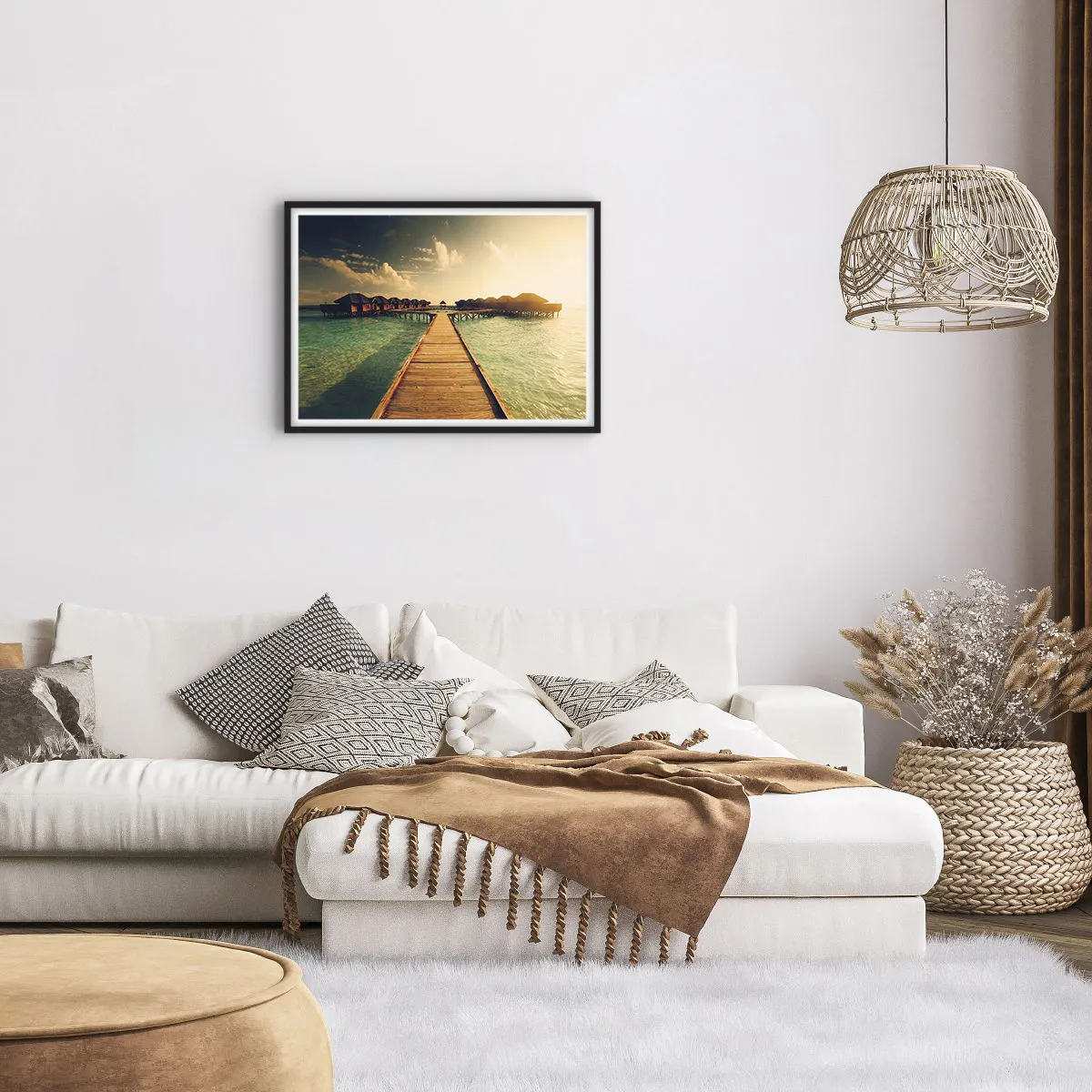 Plakat i sort ramme - En varm invitation - 70x50 cm