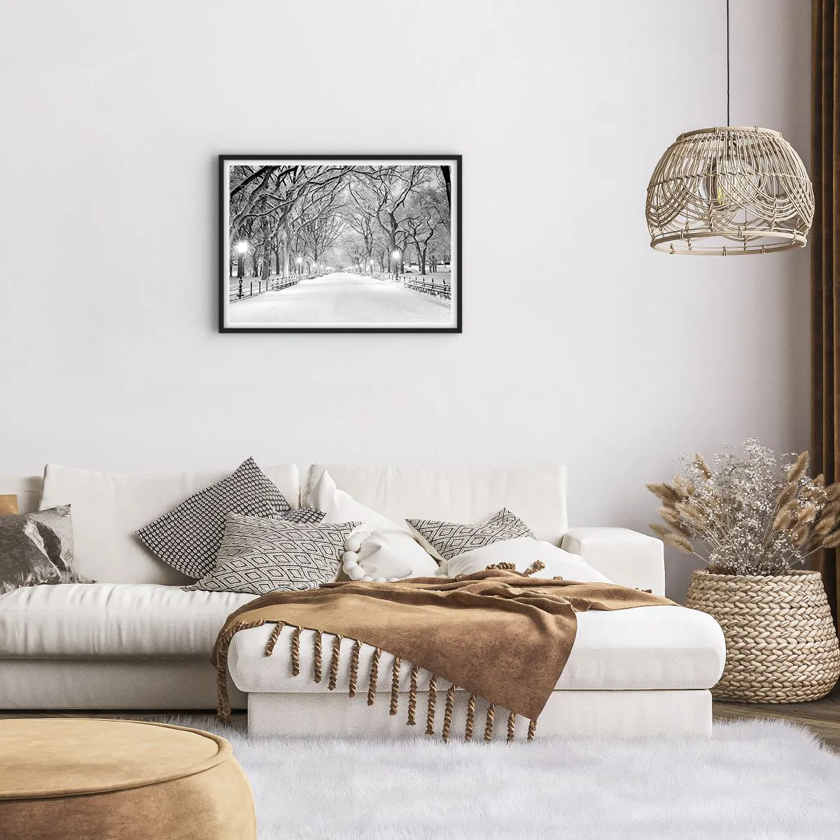 Poszter fehér keretben - A négy évszak - tél - 70x50 cm