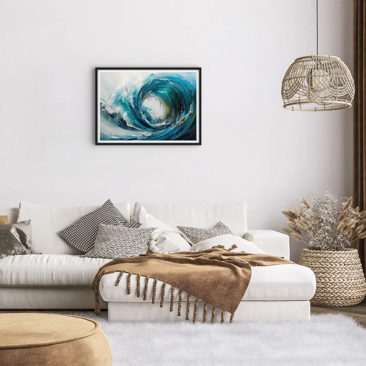 Plakat i sort ramme - Havets portal - 70x50 cm