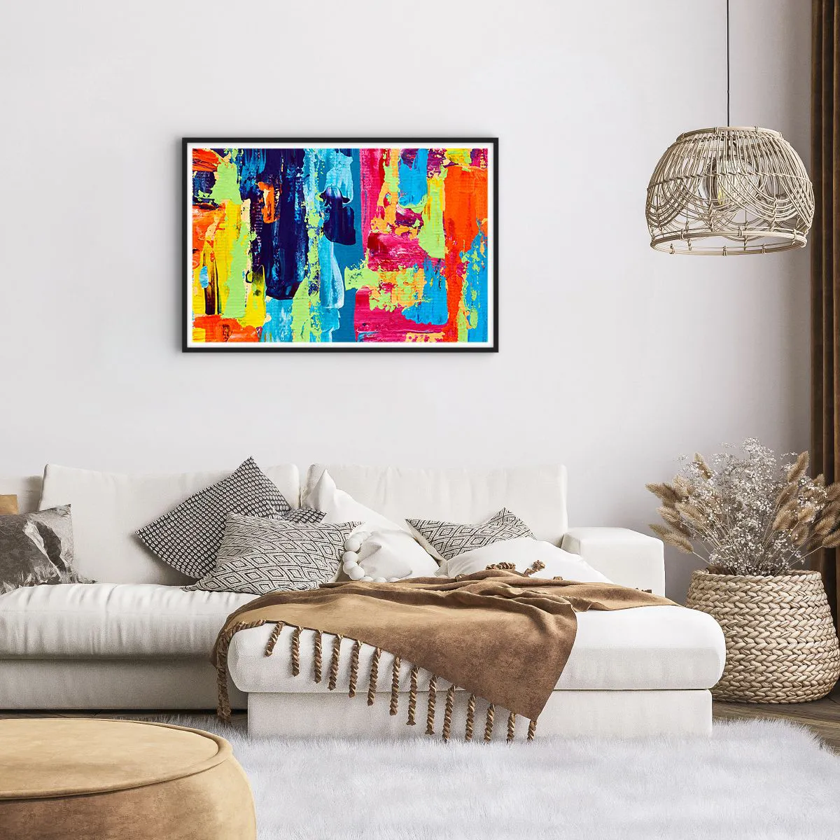 Plakat w czarnej ramie - Życie jest piękne! - 91x61 cm