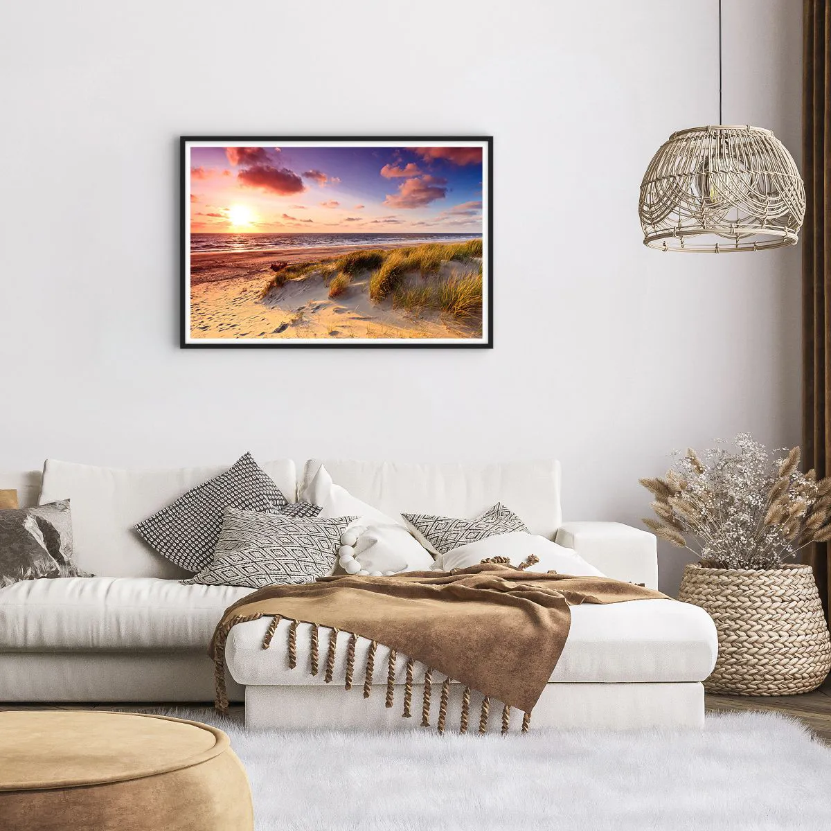 Plakat i sort ramme - Luften dufter allerede af sommer - 91x61 cm