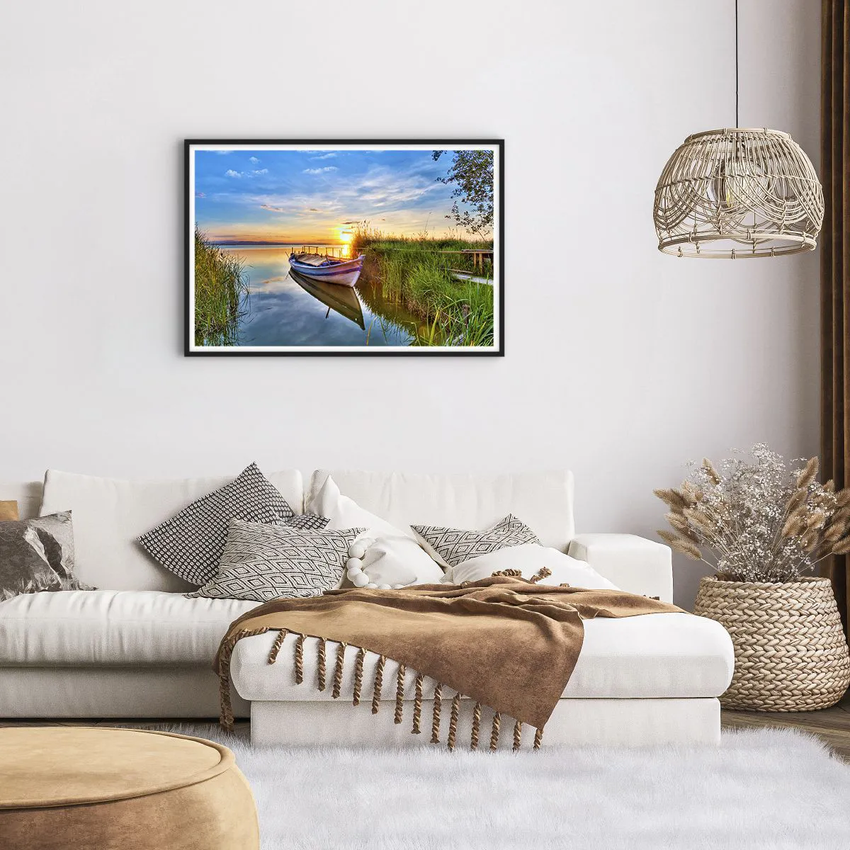 Affisch i svart ram - Uppfyllda drömmars vik - 91x61 cm