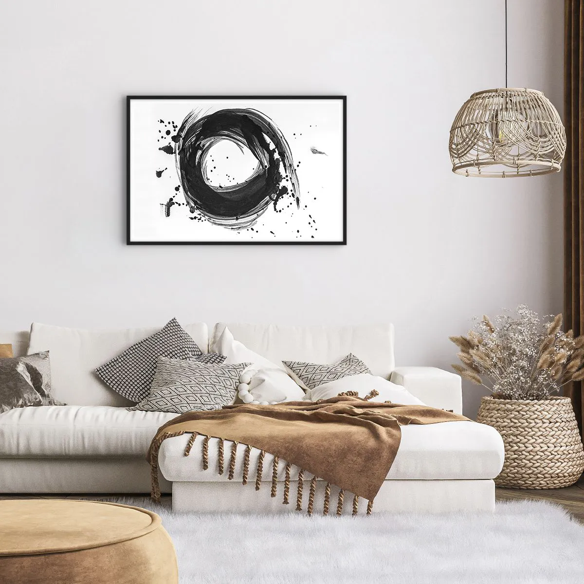 Poster în ramă neagră - Vortexul creației - 91x61 cm