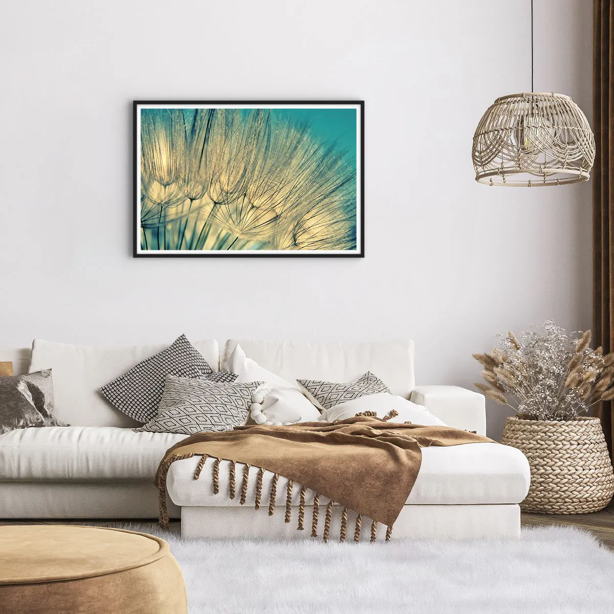 Affiche dans un cadre noir - Poster - En attente du vent - 91x61 cm