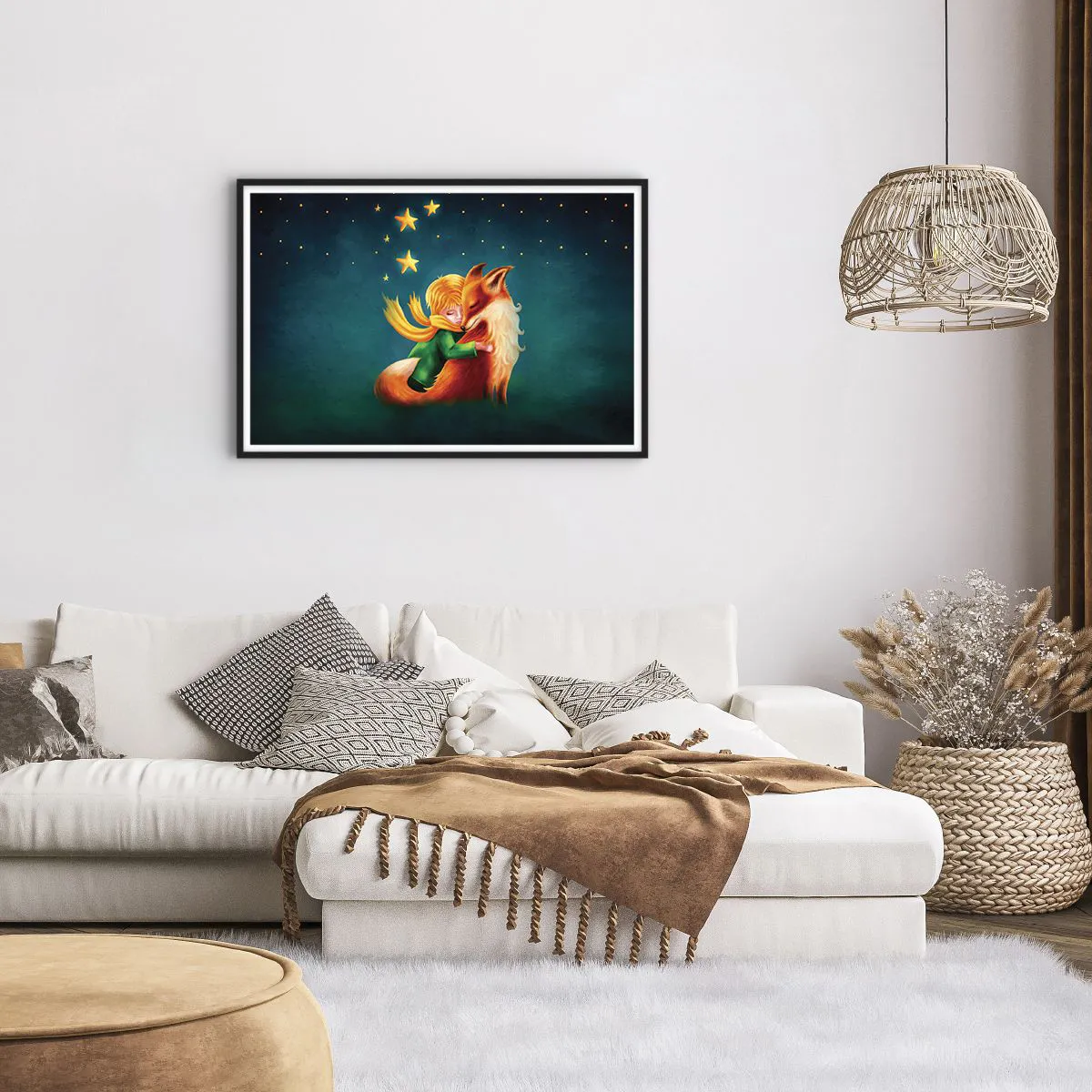 Poster in einem schwarzem Rahmen - Kleiner Prinz - 91x61 cm