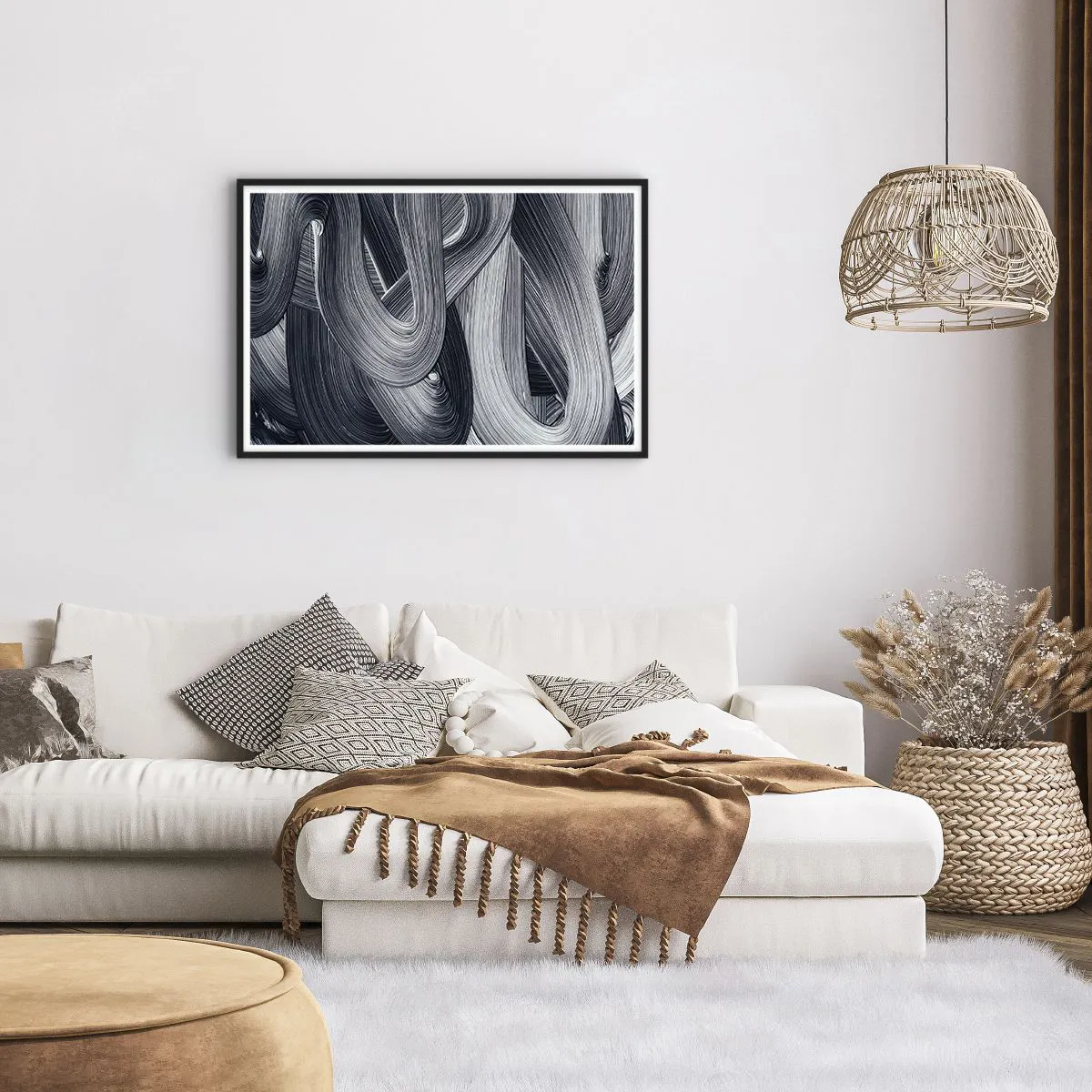 Affiche dans un cadre noir - Poster - La fluidité de la réalité - 91x61 cm