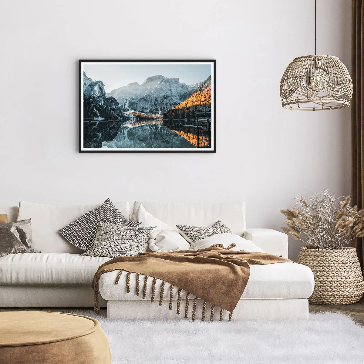 Plakat i sort ramme - Spejllandskab - 91x61 cm