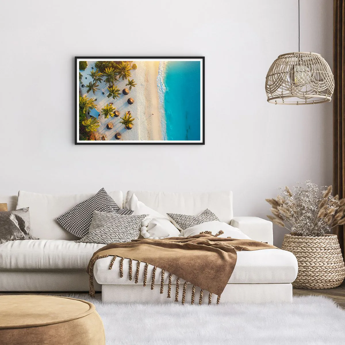 Poster in cornice nera - Benvenuti in paradiso - 91x61 cm