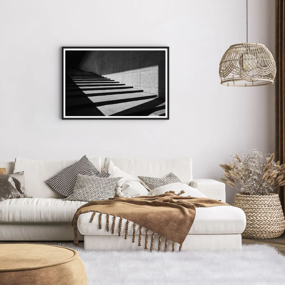 Pôster com moldura preta - A beleza crua do modernismo - 91x61 cm