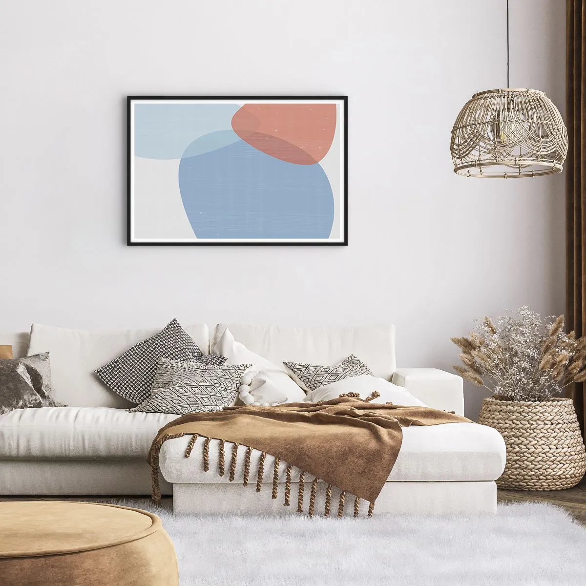 Plakát v černém rámu - Pastelové vztahy - 91x61 cm