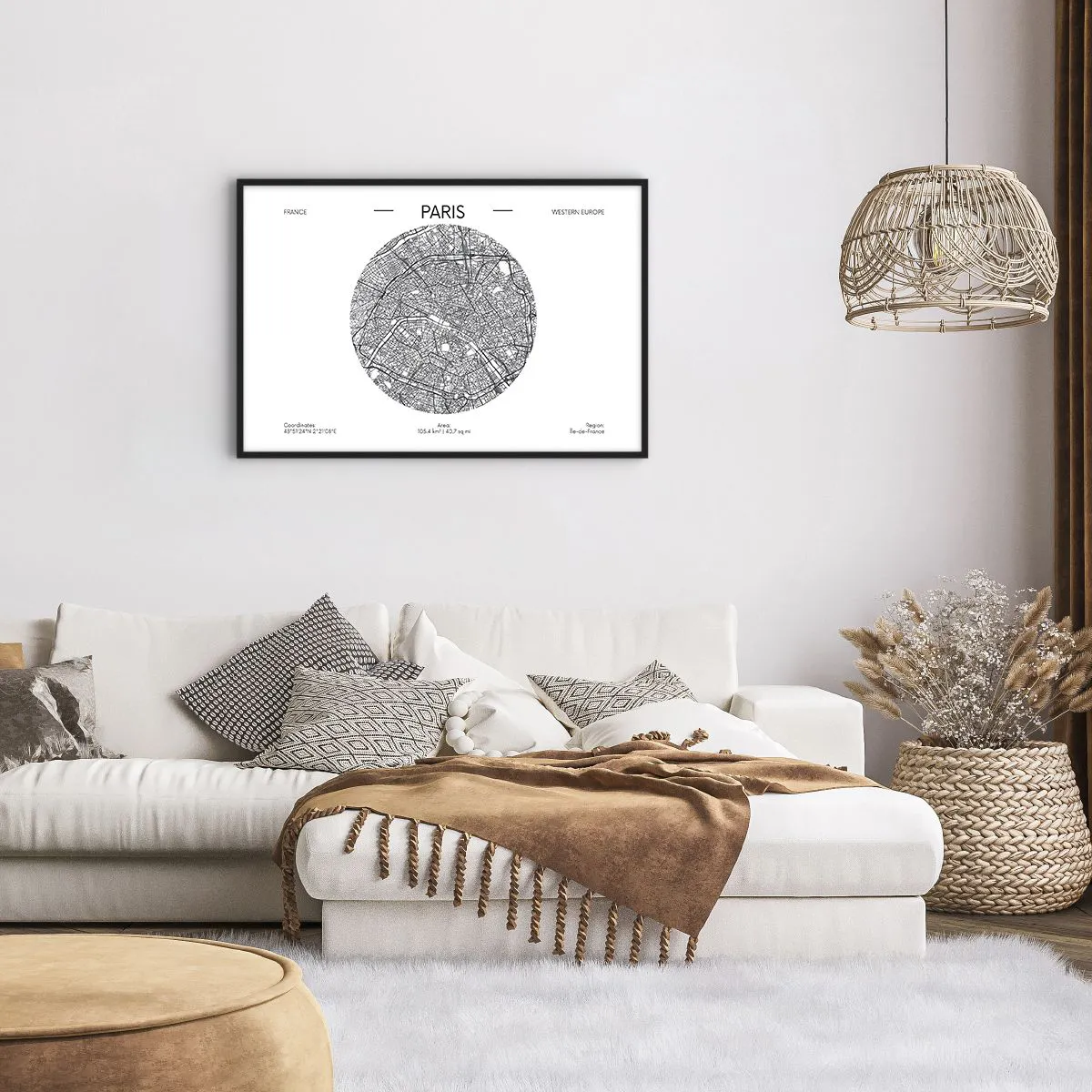 Plakát v černém rámu - Anatomie Paříže - 91x61 cm