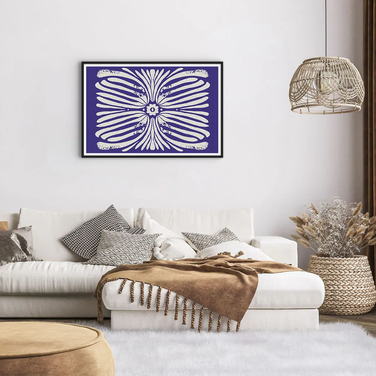 Affiche dans un cadre noir - Poster - Inspirations ethniques - 91x61 cm