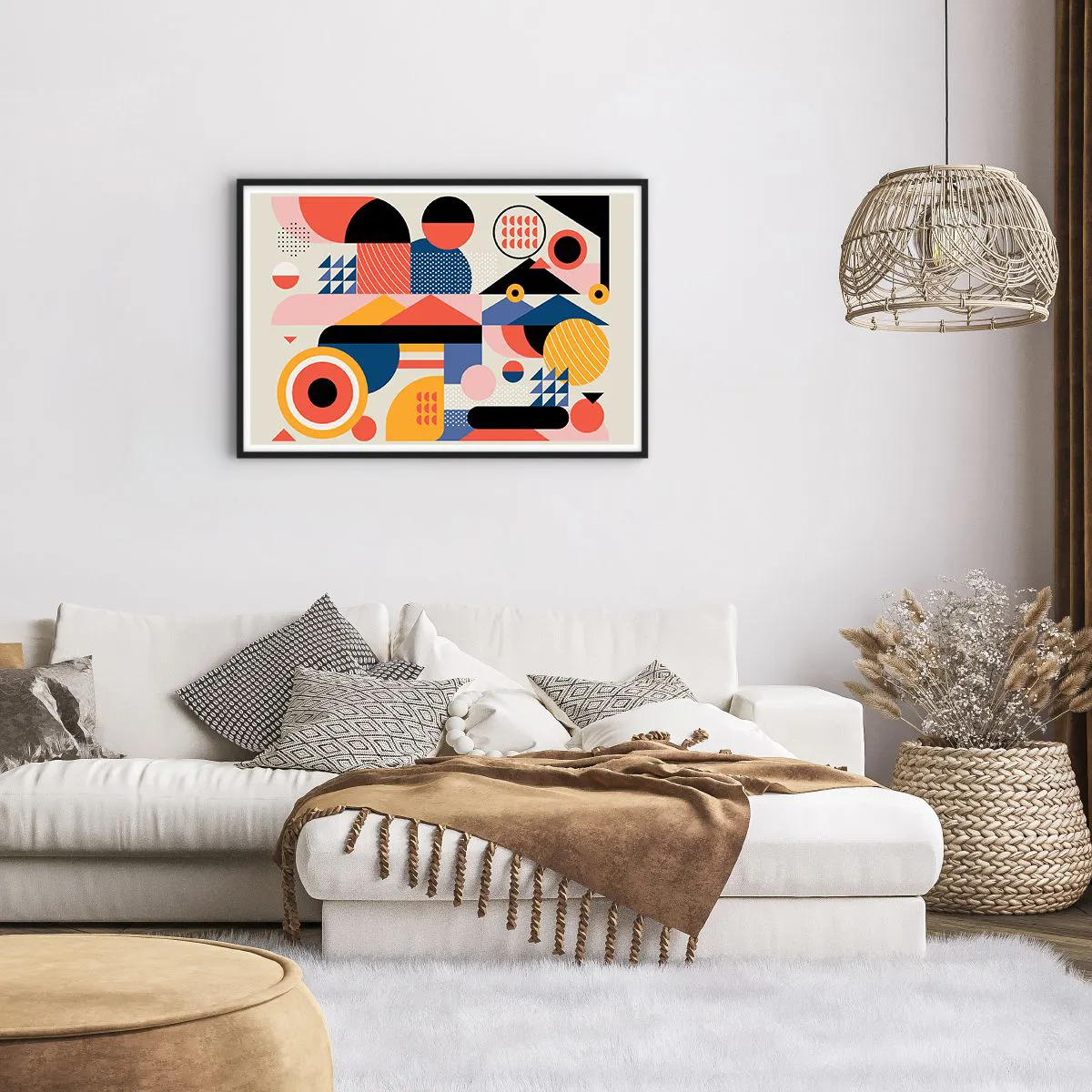 Poster în ramă neagră - Compoziție: joacă-te - 91x61 cm