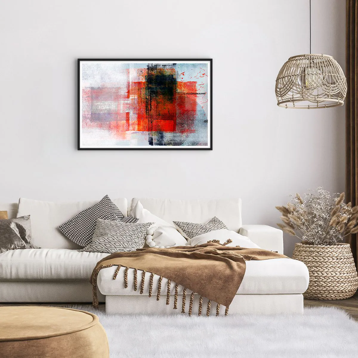 Plakat i sort ramme - Glødende komposition - 91x61 cm