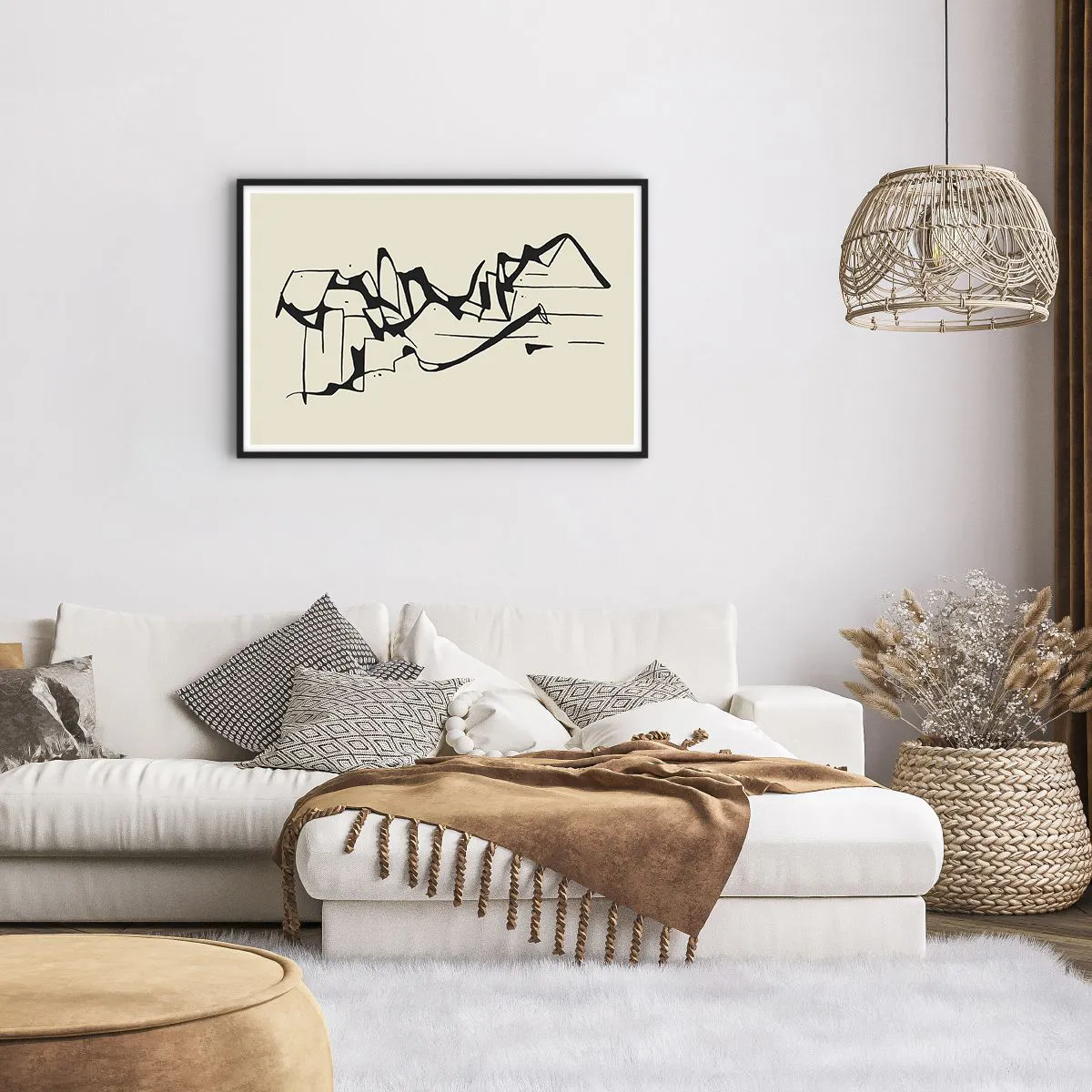 Affiche dans un cadre noir - Poster - Peut-être un paysage - 91x61 cm