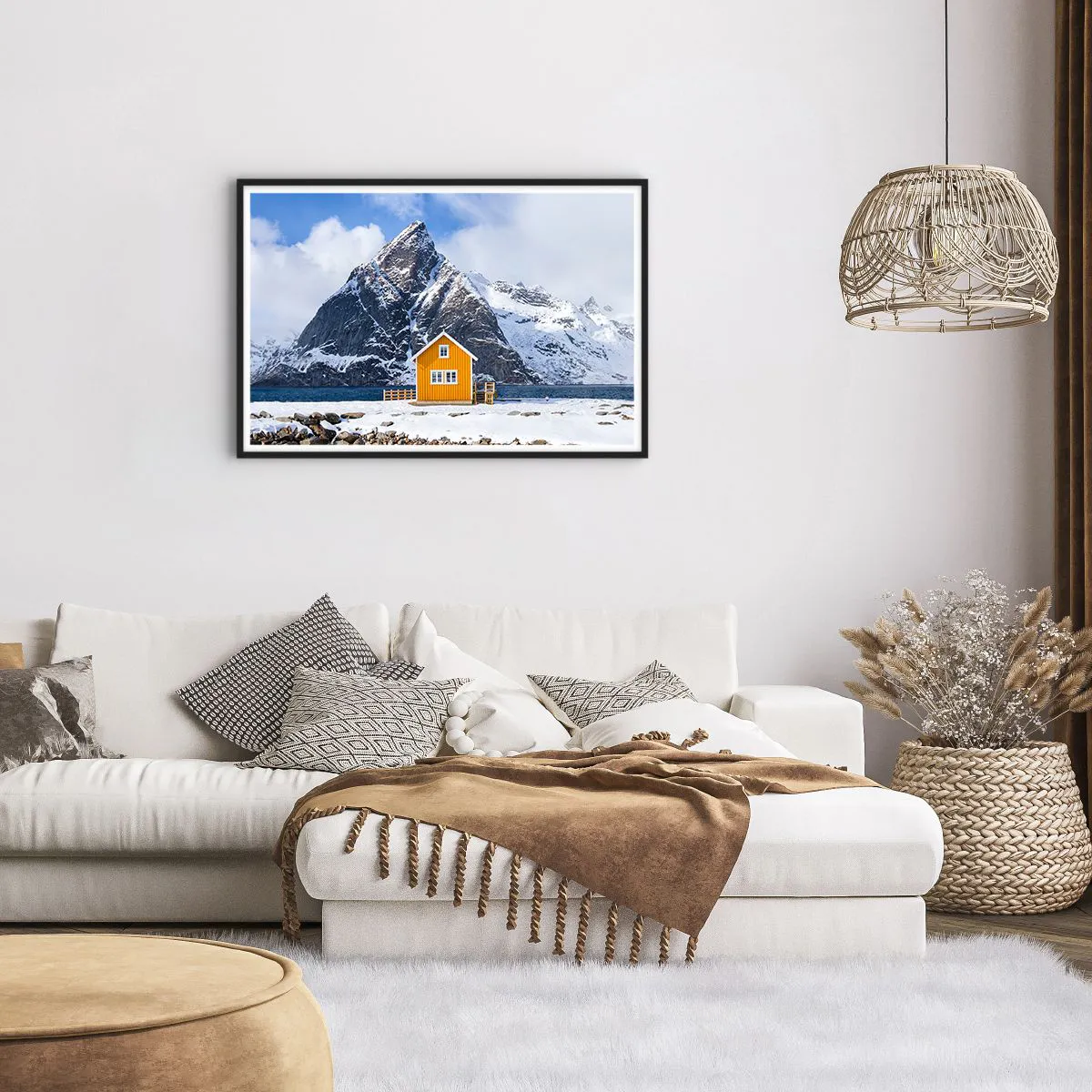 Affisch i svart ram - Skandinavisk semester - 91x61 cm