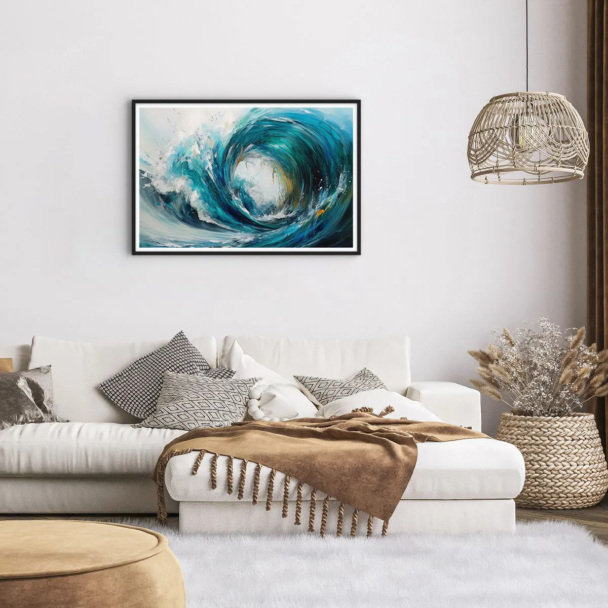 Plakat i sort ramme - Havets portal - 91x61 cm