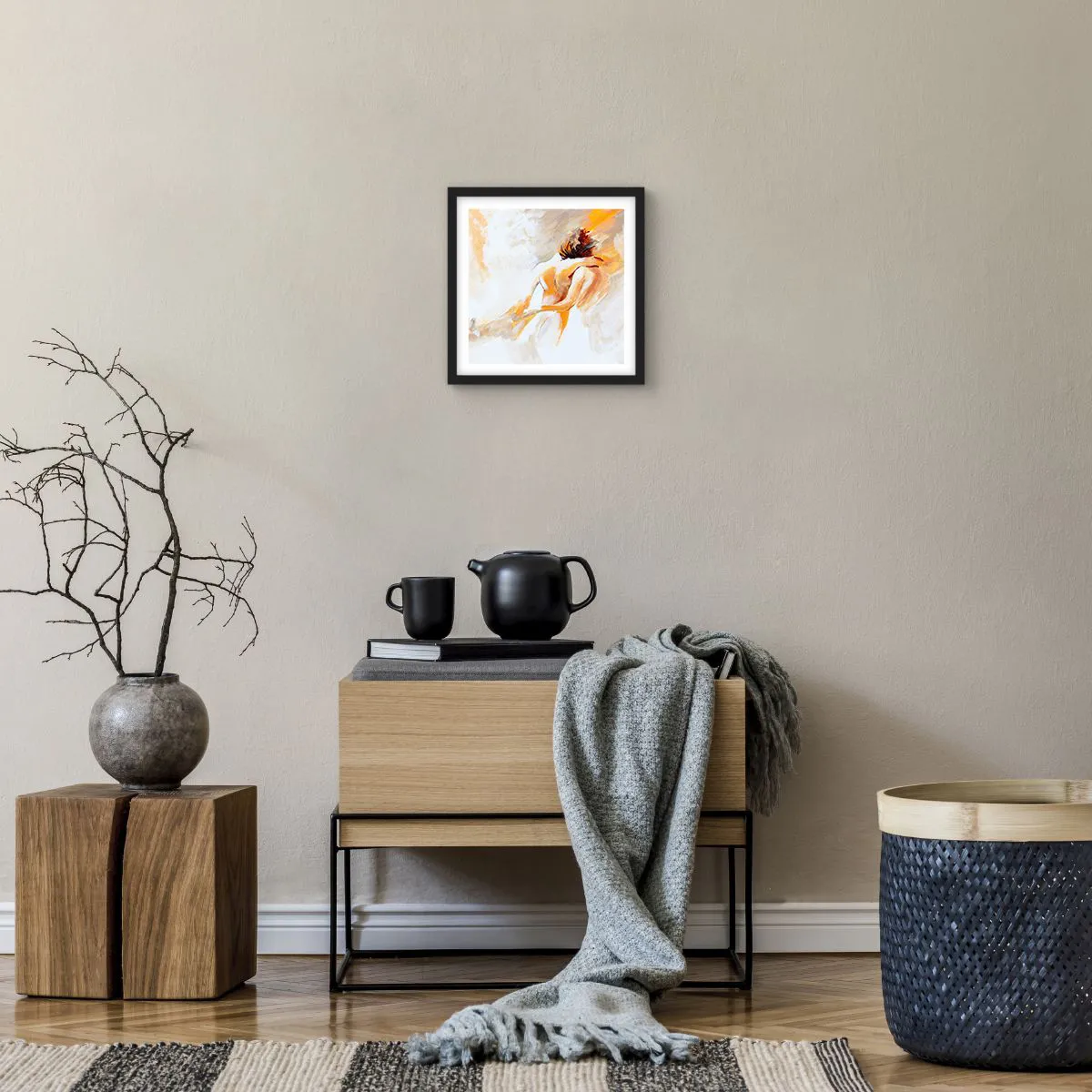 Affiche dans un cadre noir - Poster - Proximité dans le ciel - 30x30 cm