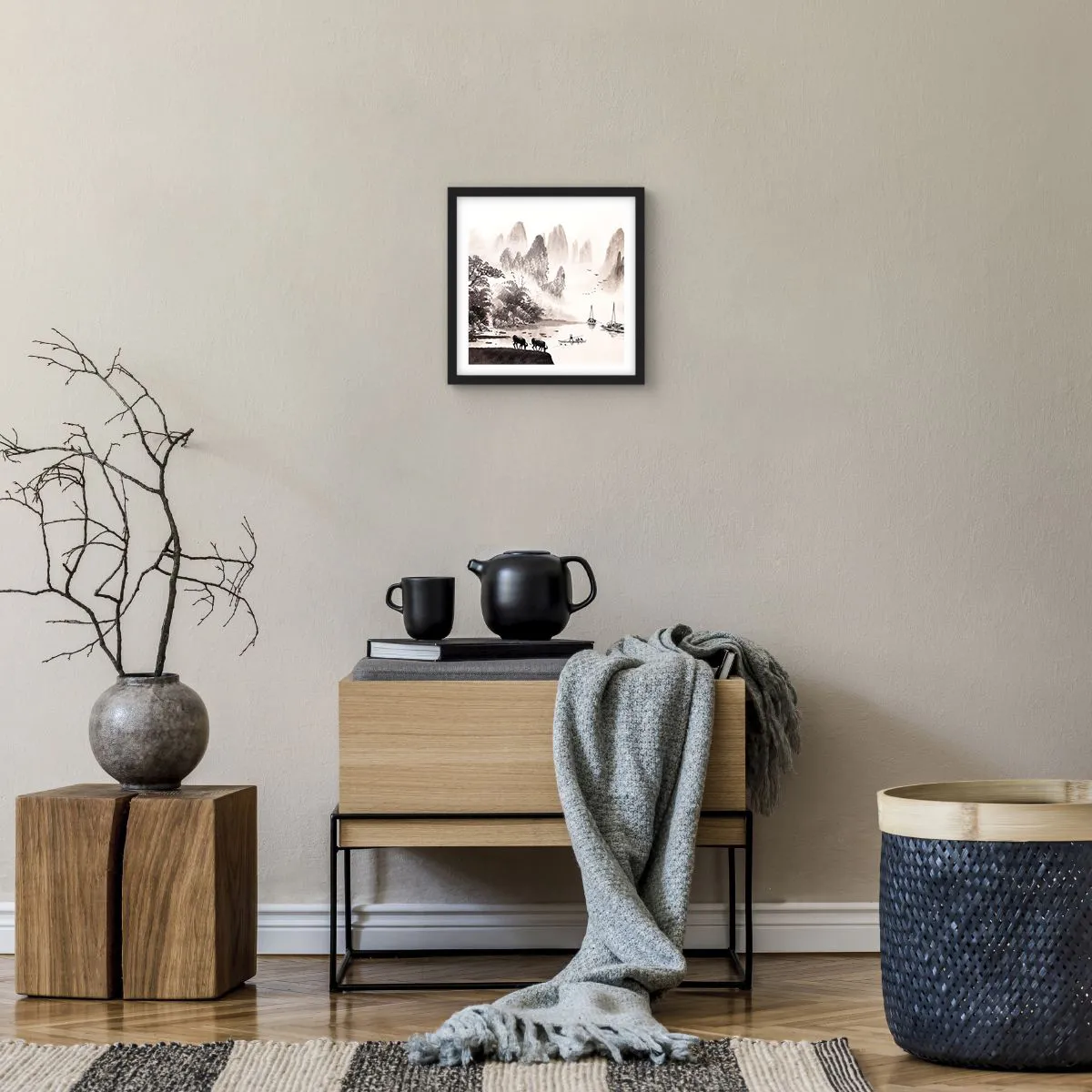 Plakát v černém rámu - Exotická všednost Východu - 30x30 cm