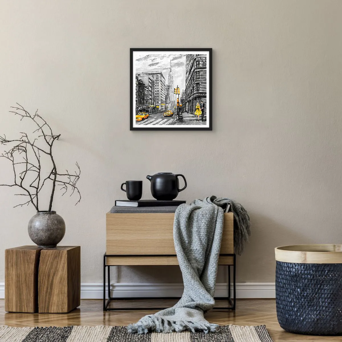 Poszter fehér keretben - Egy New York-i történet - 40x40 cm