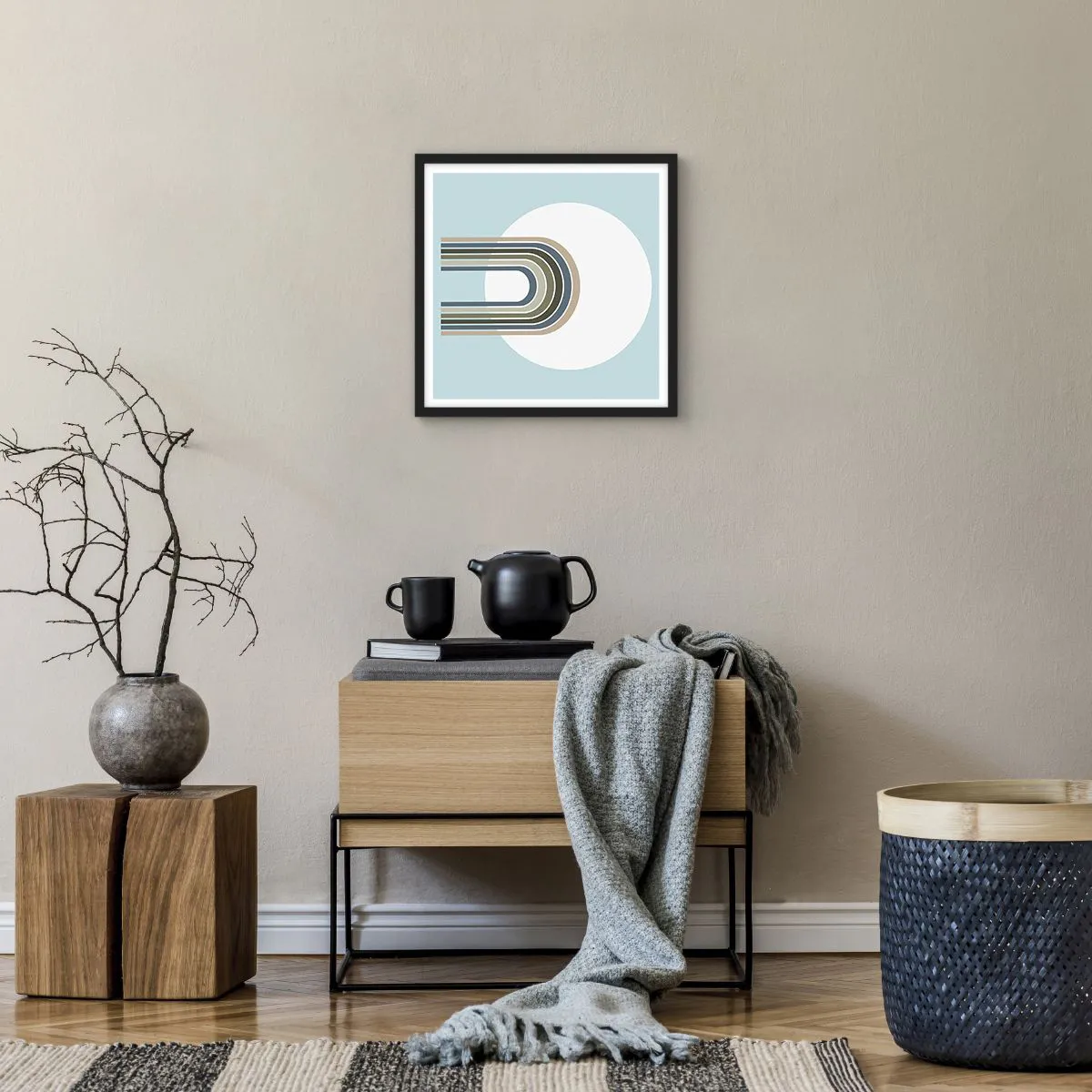 Poster in cornice nera - Attrazione irresistibile - 40x40 cm