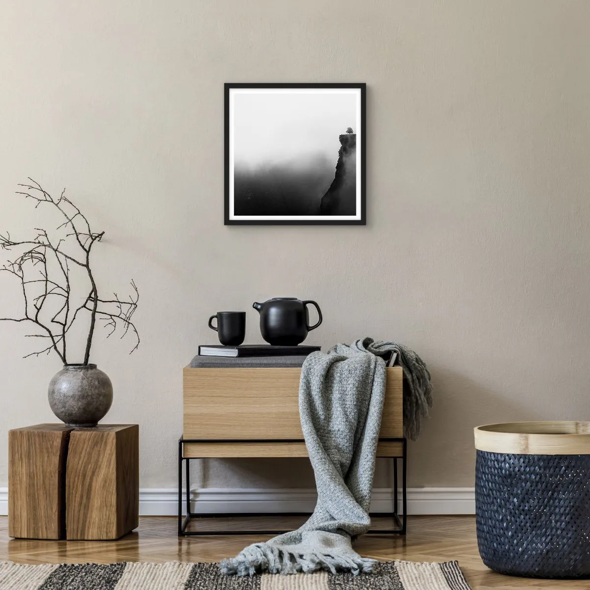 Poszter fehér keretben - A világ peremén - 40x40 cm